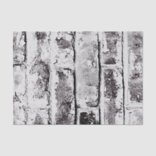 White Contrast Industrial Rustic Brick Texture Tissuepapier
