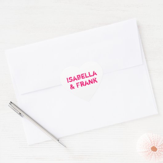 White Conversation Heart Hart Sticker (Envelop)