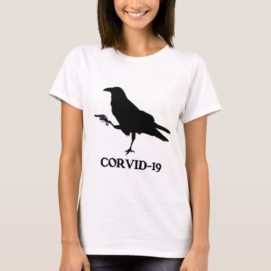 White Corvid-19 Women's Basic T-Shirt (Voorkant)