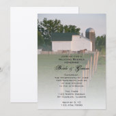 White Country Barn Wedding Shower Kaart (Voorkant / Achterkant)