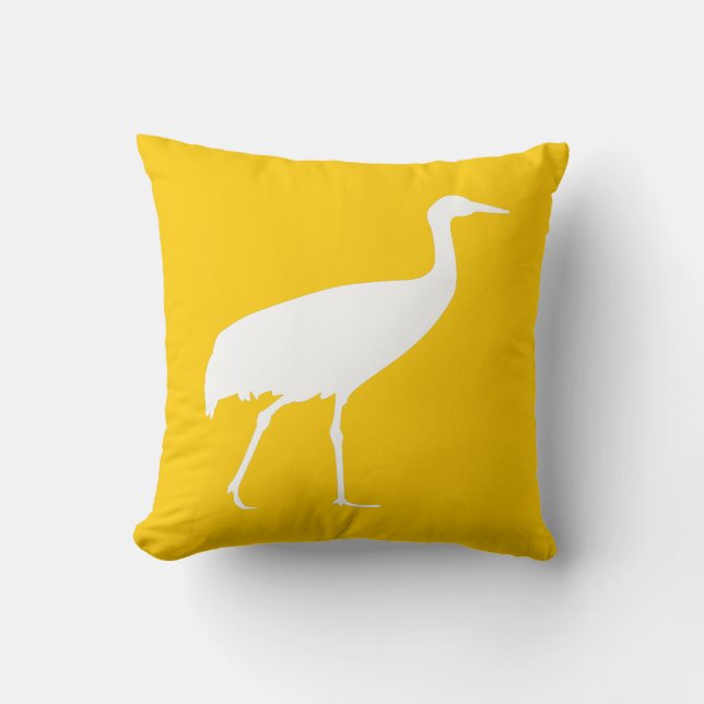 White Crane Kussen (Voorkant)