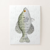 White Crappie Magnet Legpuzzel (Verticaal)