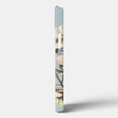  White Cream Azalea Flowers Monogram Case-Mate iPhone Case (Achterkant / Links)