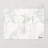 White Cream Orchids Denken aan jou Briefkaart (Achterkant)