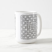 White Crochet Granny Square Coffee Mug (Devant droit)