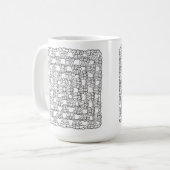 White Crochet Granny Square Coffee Mug (Devant gauche)