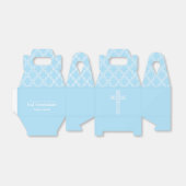 White Cross op Bleek Blue First Community Favor Bo Bedankdoosjes (Uitgevouwen)