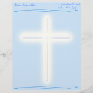 White Cross op Blue Letterhead Briefhoofd Ontwerp