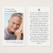 White Cross Photo Memorial Prayer Kaart (Voorkant /achterkant)