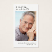 White Cross Photo Memorial Prayer Kaart (Voorkant)