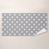 White cross stitches (Serviette de bain)