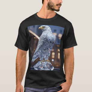 White Crystal Eagle – Swarovski-geïnspireerd 4K-on T-shirt