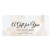White Crystals Spa Salon Gift Certificate Reclamekaart (Voorkant)
