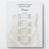 White Crystals Spa Salon Services Menu Fotoplaat (Voorkant)
