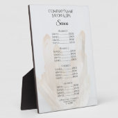 White Crystals Spa Salon Services Menu Fotoplaat (Zijkant)