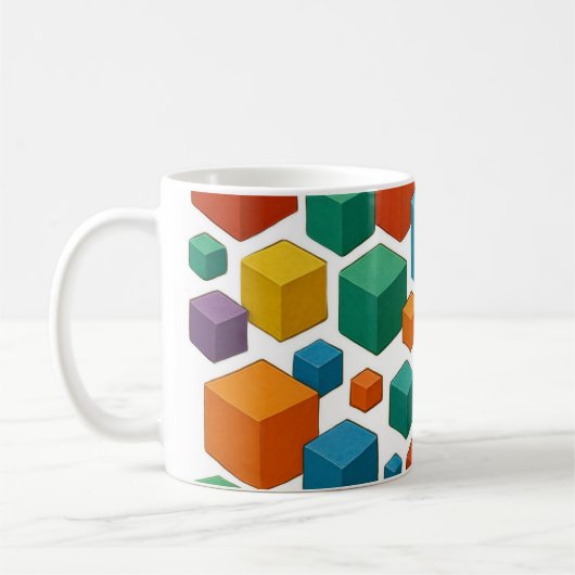 White Cube Mug Koffiemok (Links)