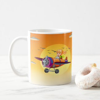 White Cup Cartoon Witch - betoverend decorstuk Koffiemok