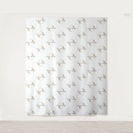 White Custom Business Logo Backdrop minima Wandkleed