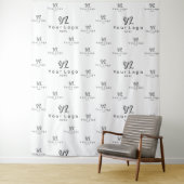 White Custom Business Logo Backdrop Trade show Wandkleed (In situ)