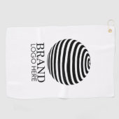 White Custom Business Logo Company Golfhanddoek (Horizontaal)