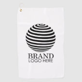 White Custom Business Logo Company Golfhanddoek (Voorkant)