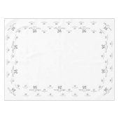 White Custom Business Logo Trade show Display Tabb Tafelkleed (Voorkant (Horizontaal))