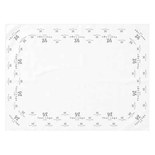 White Custom Business Logo Trade show Display Tabb Tafelkleed (Voorkant (Horizontaal))