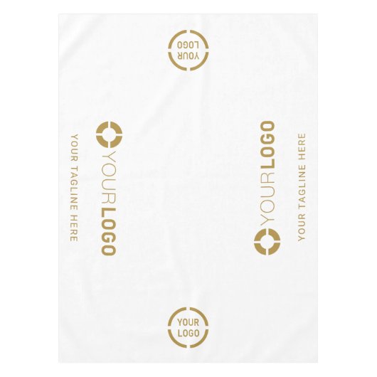 White Custom Company Logo Promotion Display Tafelkleed (Voorkant)