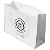 White custom logo promotional branded groot cadeauzakje (Achterkant Gekanteld)