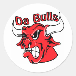 White Da Bulls Ronde Sticker