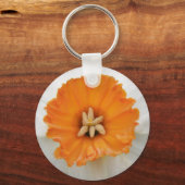White Daffodil Sleutelhanger (Voorkant)