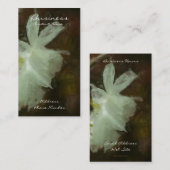White Daffodils Floral Impressionist Painting Visitekaartje (Voorkant / Achterkant)