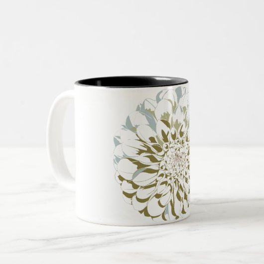 White Dahlia Coffee Mug (Devant gauche)