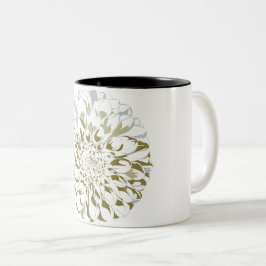 White Dahlia Coffee Mug Tweekleurige Koffiemok