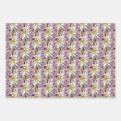 White Dahlia Flower Pattern Nature Inpakpapier Vel (Voorkant 2)