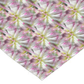 White Dahlia Flower Pattern Nature Korte Tafelloper (Hoek)