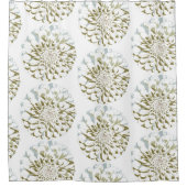 White Dahlia Flower Shower Curtain Douchegordijn (Voorkant)