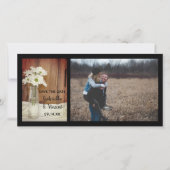 White Daisies Bottle Barn Wedding Save the Date (Voorkant)