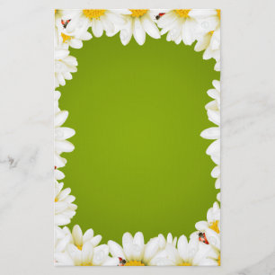 White Daisies Briefpapier