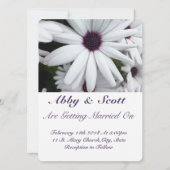 White Daisies Custom 5,5 x 7,5-inch uitnodigingen (Achterkant)