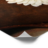 White Daisies en Cowboy Boots Western Wedding Poster (Hoek)