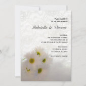 White Daisies en Lace Wedding Kaart (Voorkant)