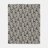 White Daisies Fleece Blanket Deken (Voorkant)