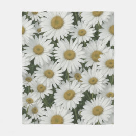 White Daisies Fleece Deken