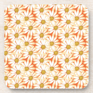  White Daisies Floral Pattern Onderzetter