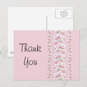 White Daisies Floral Wallpaper Briefkaart (Voorkant / Achterkant)