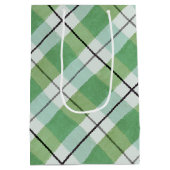 White Daisies on Green Play Medium Cadeauzakje (Achterkant)