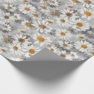 White Daisies Pattern Cadeaupapier