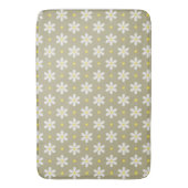 White Daisies Pattern Custom Background Badmat (Voorkant Verticaal)