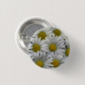 White Daisies Ronde Button 3,2 Cm (Voorkant /achterkant)